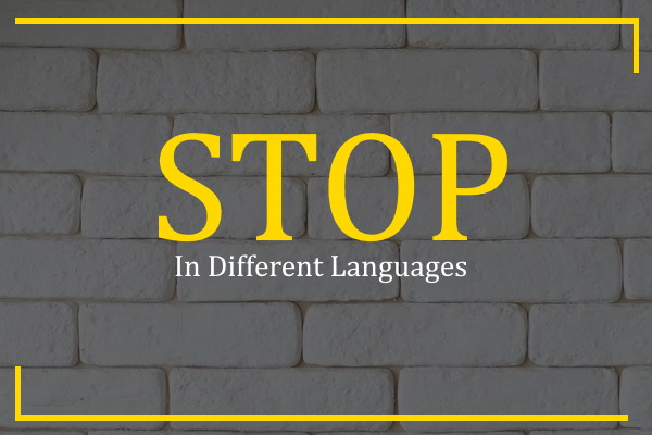 stop in different languages