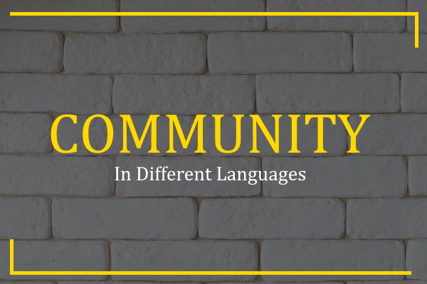 community in different languages