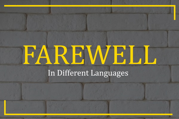 farewell in different languages