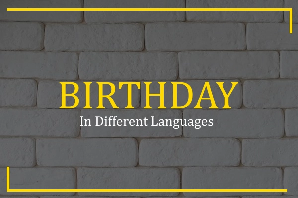 birthday in different languages