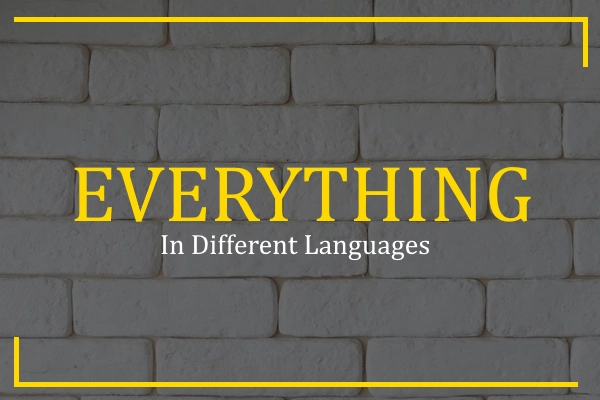 everything in different languages