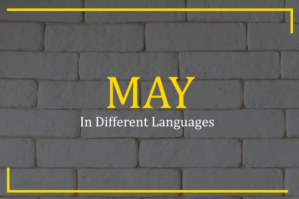 may in different languages