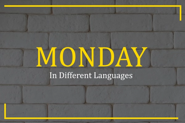 monday in different languages