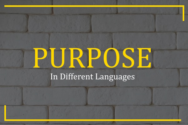purpose in different languages
