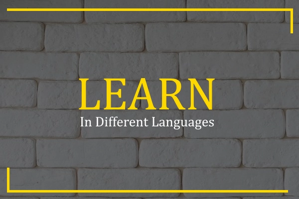 learn in different languages