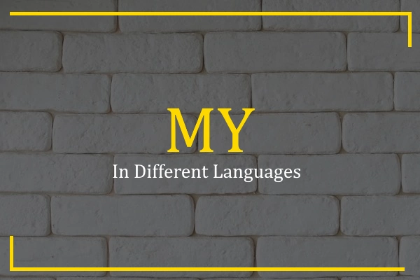 my in different languages