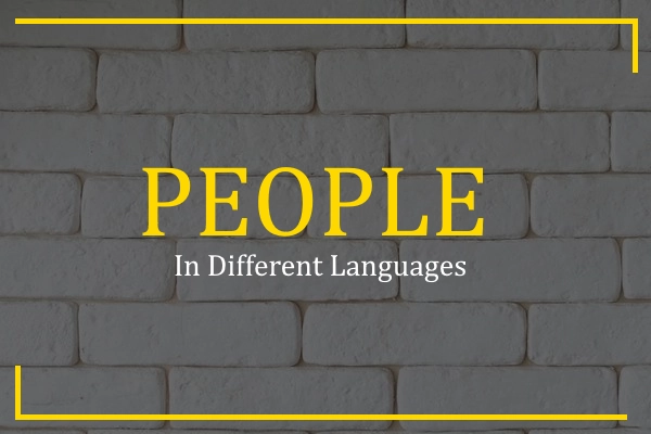 people in different languages