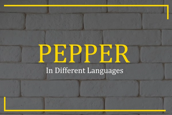 pepper in different languages