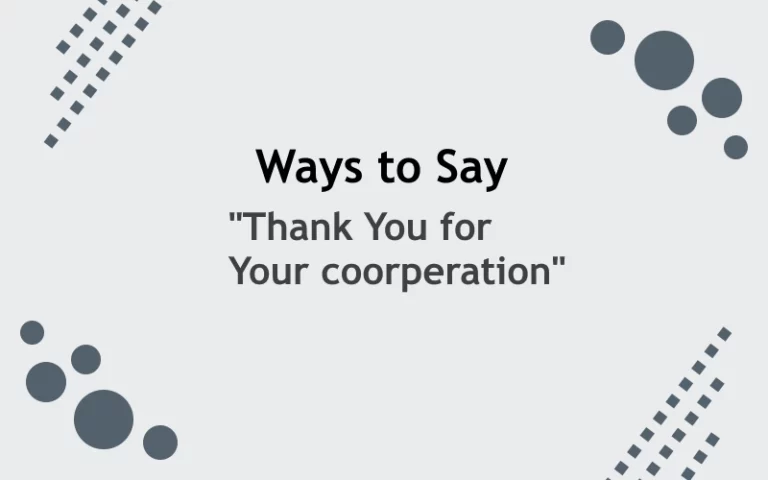 other-ways-to-say-thanks-for-your-coperation